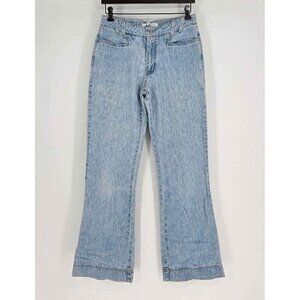 Vintage Made in USA Express Bleus Womens Light Wash Flare Denim Jeans Size 7/8